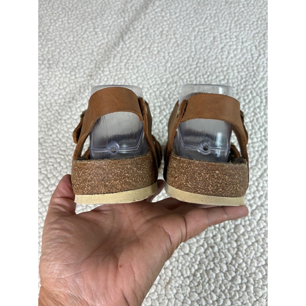 Birkenstock Salina Tobacco Brown Oiled Leather Ankle Strap Sandals 39 L8 M6 - Picture 6 of 12